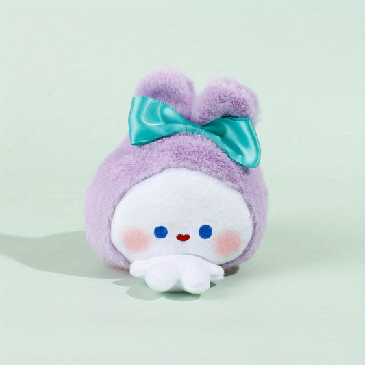 Double-Sided Bunny Doll Charm Plush Toy Pendant for Girls