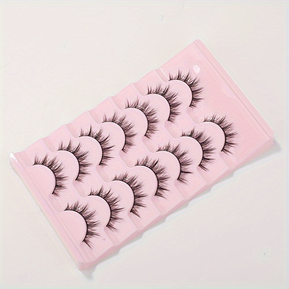 7 Pairs Manga Lashes Natural 3D Volume Wispy Anime Eyelashes Pack EYDEVRO