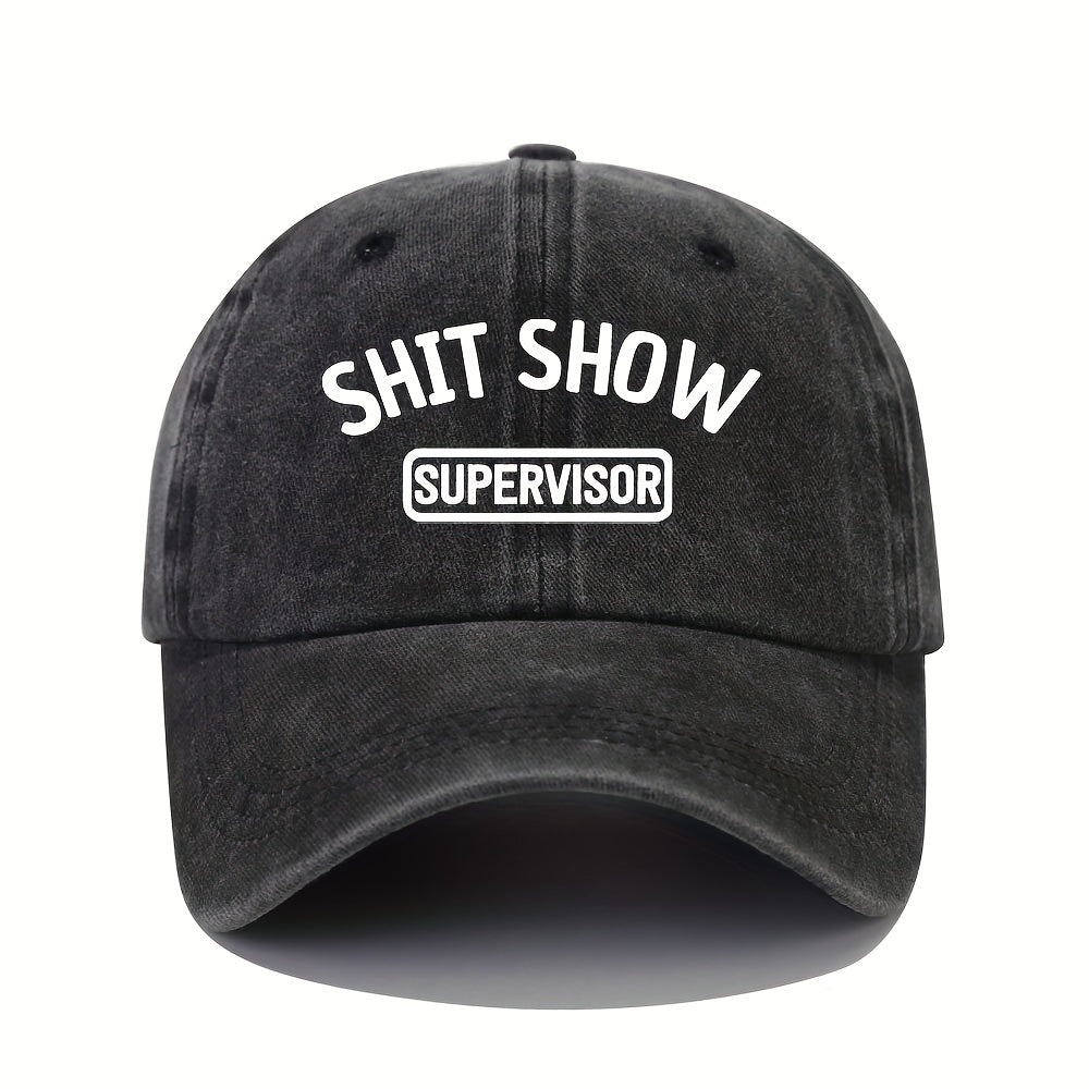 Hip Hop Unisex Baseball Cap Letter Printed Distressed Dad Hat
