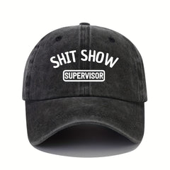Hip Hop Unisex Baseball Cap Letter Printed Distressed Dad Hat