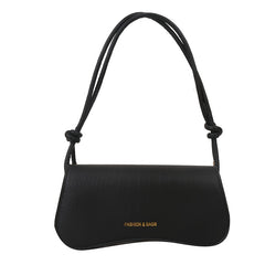 Minimalist Solid Baguette Bag All Match Flap Underarm Bag Shoulder Bag
