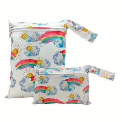 Rainbow Print Waterproof Diaper Bag Set