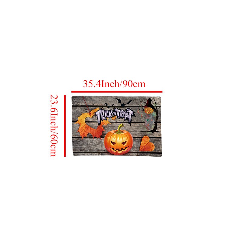 Halloween Pumpkin Pattern Area Rug Non-slip Kitchen Mat