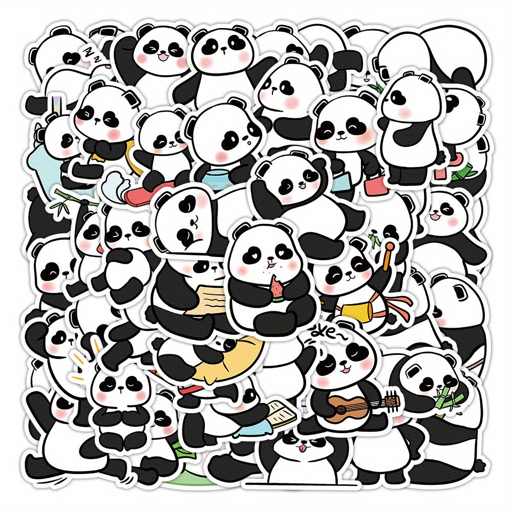 52pcs Panda Stickers for Water Bottles, Pencils, Notebook - Cute Panda Design