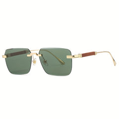 Retro Rimless Sunglasses UV400 Gradient Sun Shades for Summer Travel