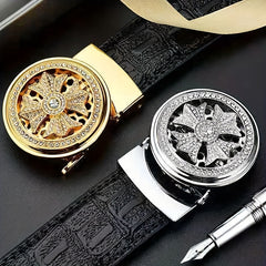 Men's Lucky Casual Inlaid Diamond Leather Belt