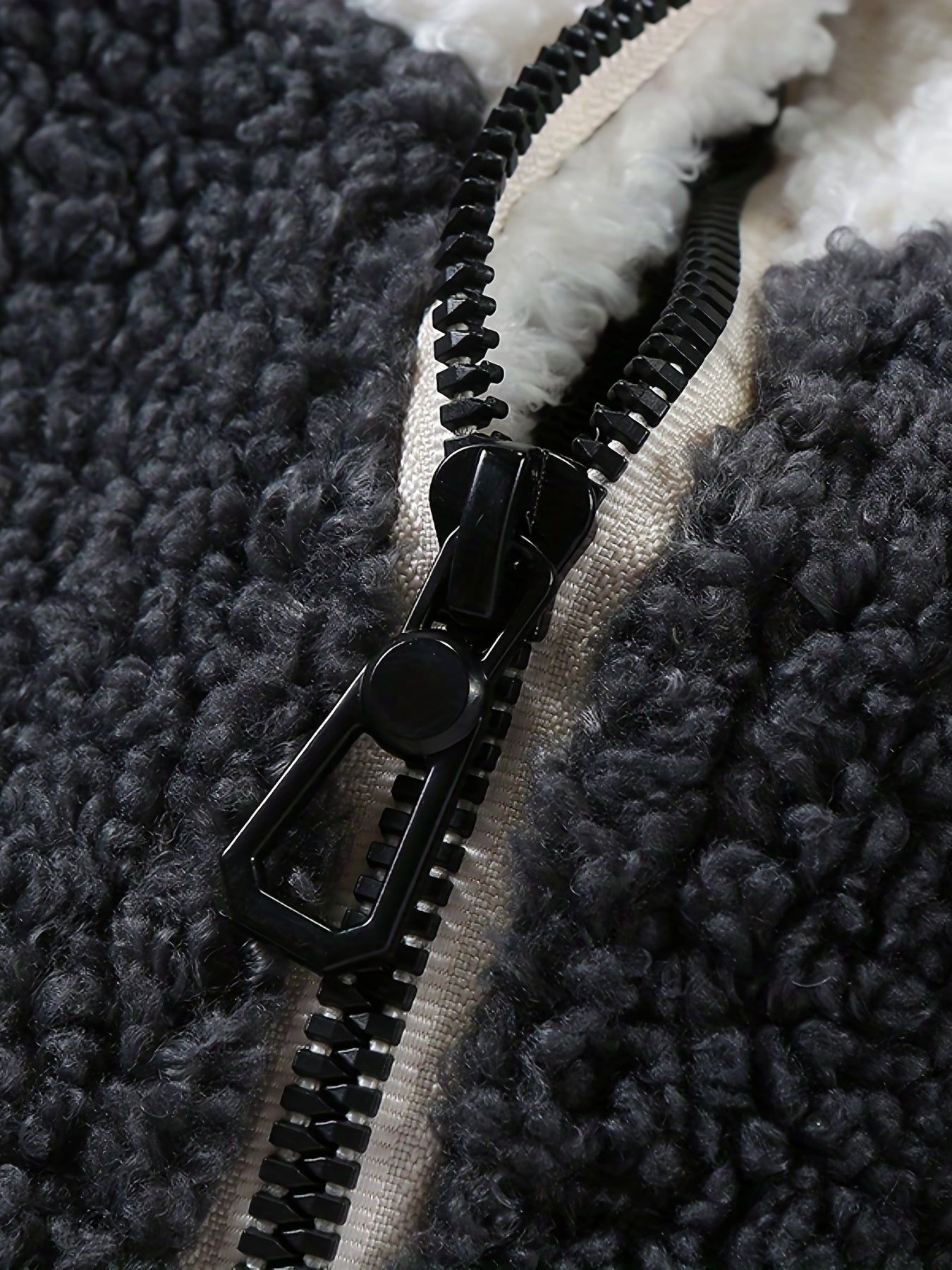 Warm Plush Fleece Jacket Men's Casual Stand Collar Coat Fall Winter
