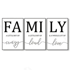 3pcs Family Wall Poster Canvas Painting
