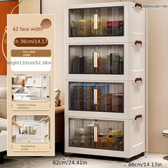 1pc Storage Box With Lid Stackable Plastic Storage Bins