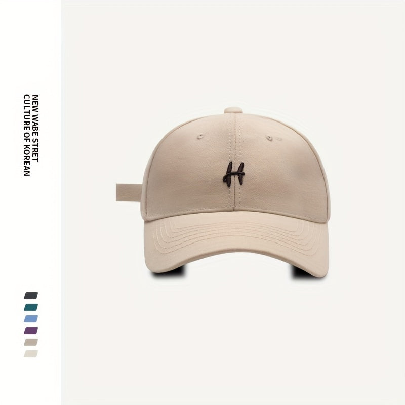 Embroidery Cotton Baseball Cap Solid Casual Couple Dad Hats Unisex