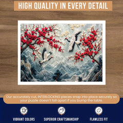 Crane Wooden Jigsaw Puzzle Challenging Brain Teaser Game Ideal Gift