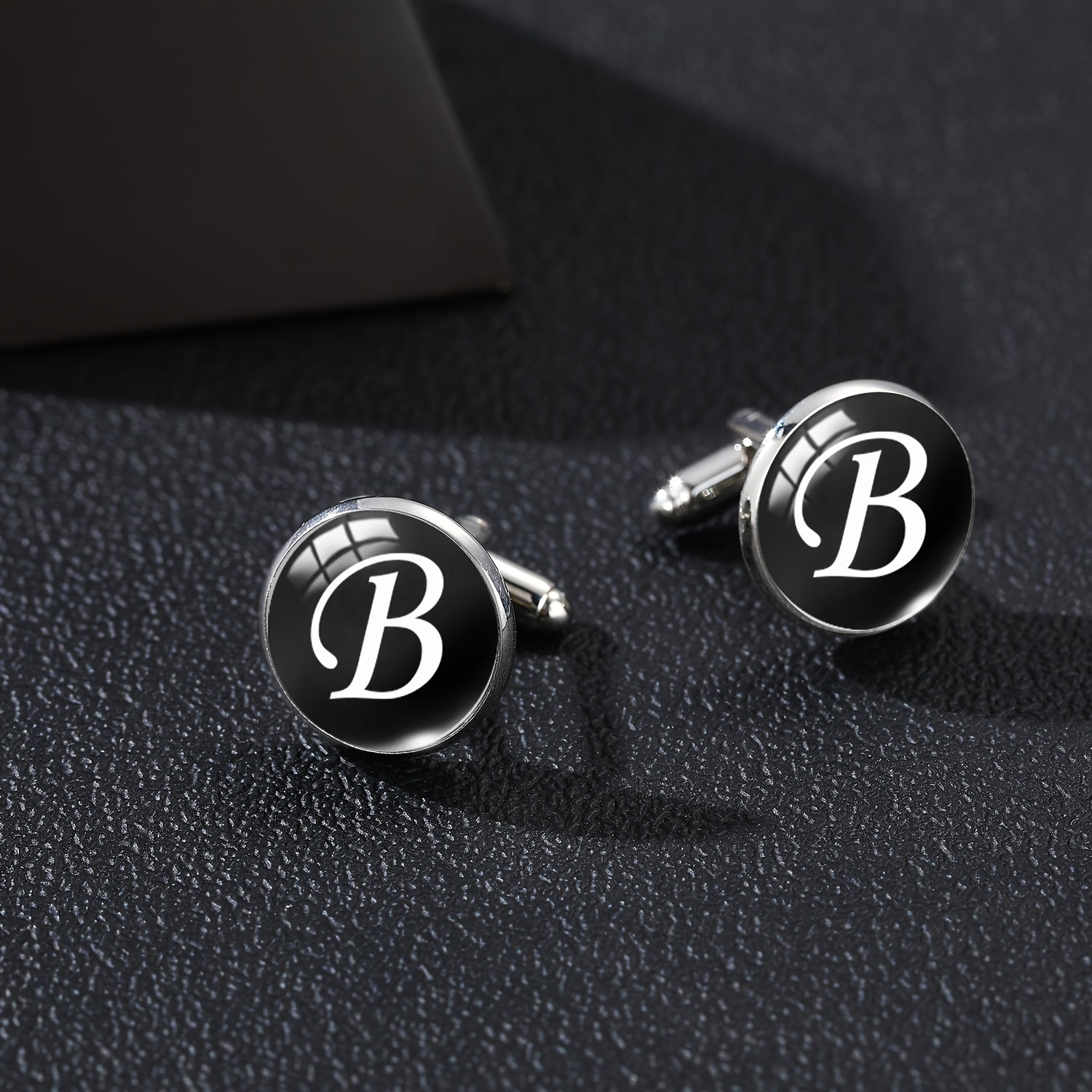 Men's Silver Letter C Cufflinks for Gentlemen's Shirt Wedding