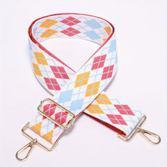 Colorful Geometric Pattern Bag Strap Lightweight Adjustable Travel Accessories