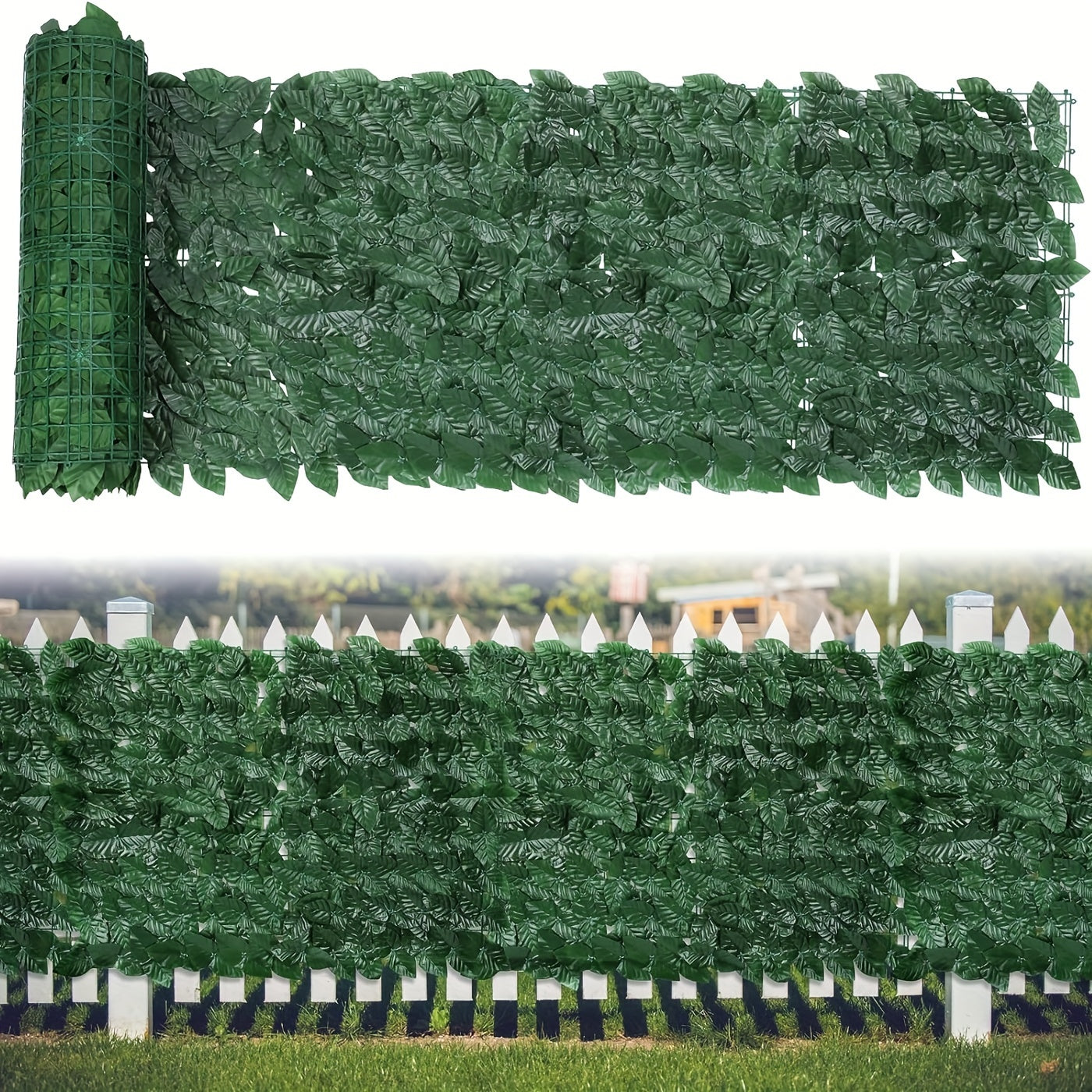 2pcs Artificial Ivy Privacy Fence Wall Screen Faux Ivy Vine Leaf Decoration