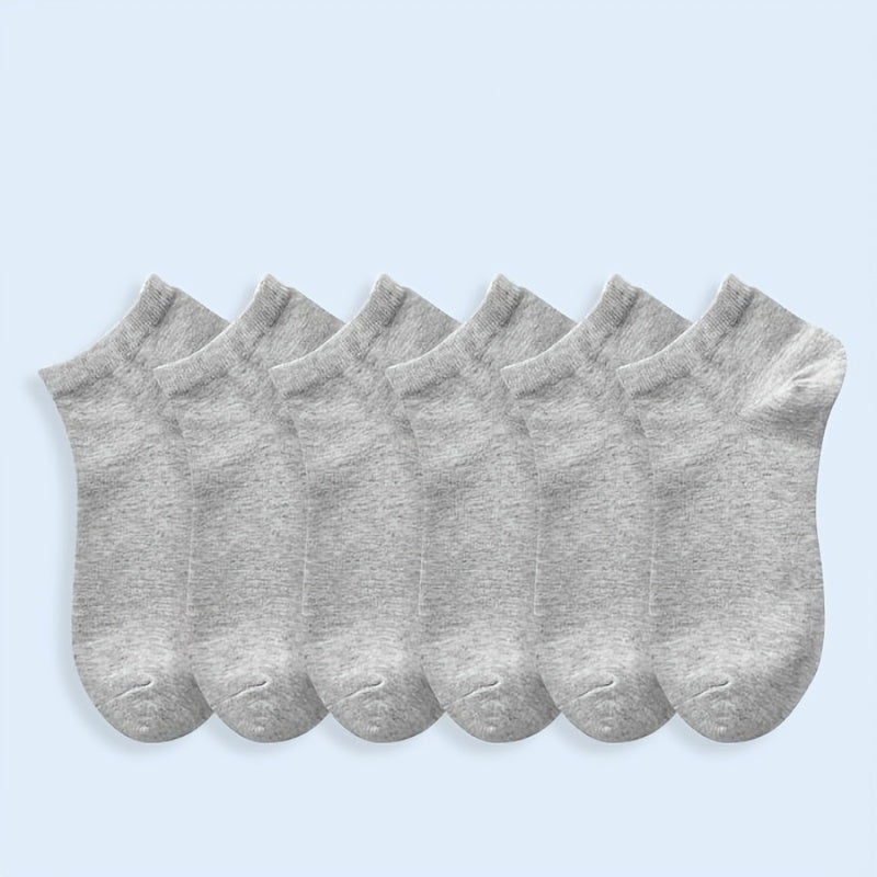 6 Pairs Soft Cotton Blend Ankle Socks for Women