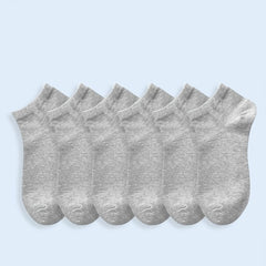 6 Pairs Soft Cotton Blend Ankle Socks for Women