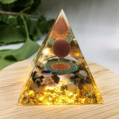 Orgone Pyramid with Crystals Energy Generator for Positive Energy