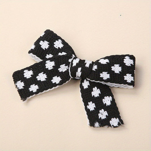 Kids Bow Hairpin Knitted Floral Baby Hair Hoop Soft Hairpin