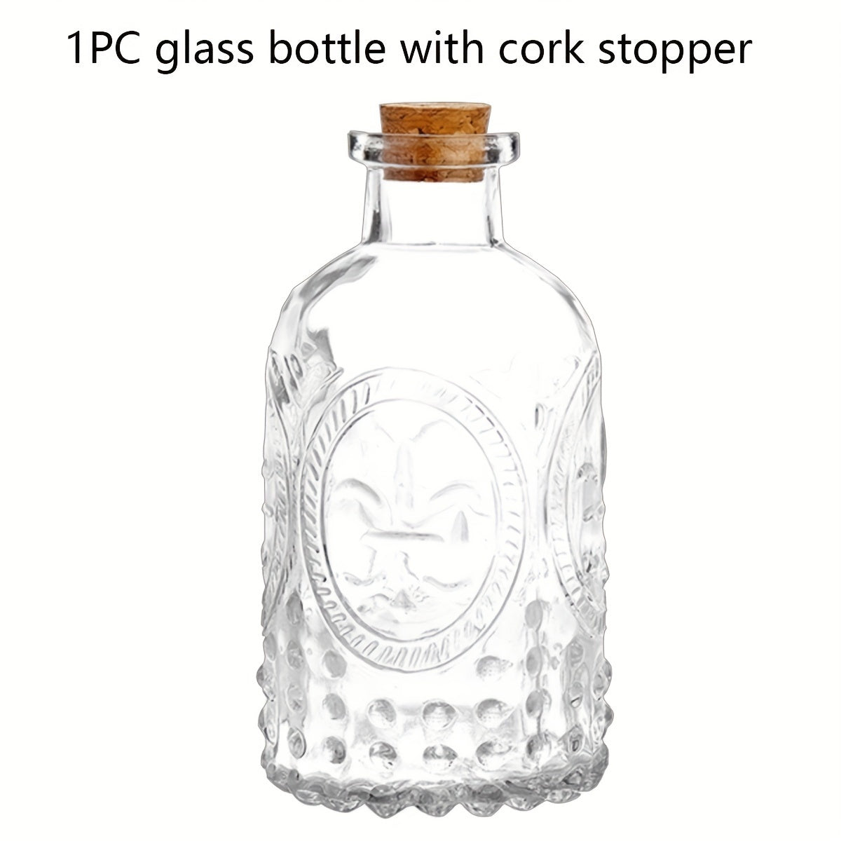 1pc Glass Bottle 8 5oz Small Glass Jar Medicine Bottle Mini Bottle With Cork