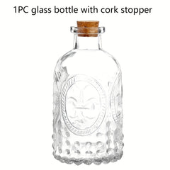 1pc Glass Bottle 8 5oz Small Glass Jar Medicine Bottle Mini Bottle With Cork