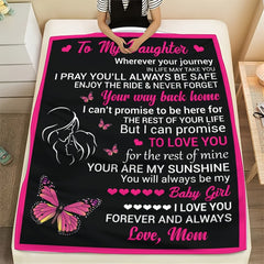 Butterfly Pattern Blanket Flannel Soft Throw Blanket Outdoor Travel Gift