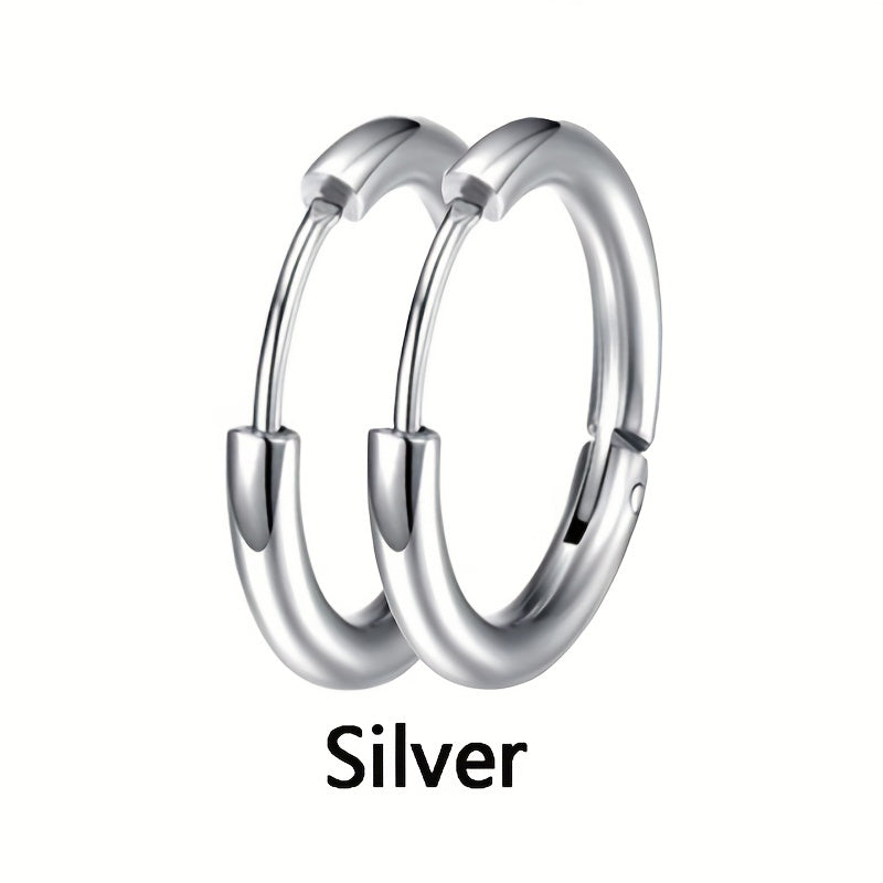 Titanium Steel Coil Earrings 8-16mm