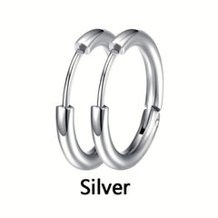 Titanium Steel Coil Earrings 8-16mm