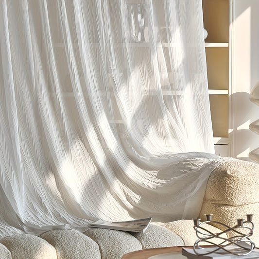 Sheer Curtain with Rod Pocket for Home Decor