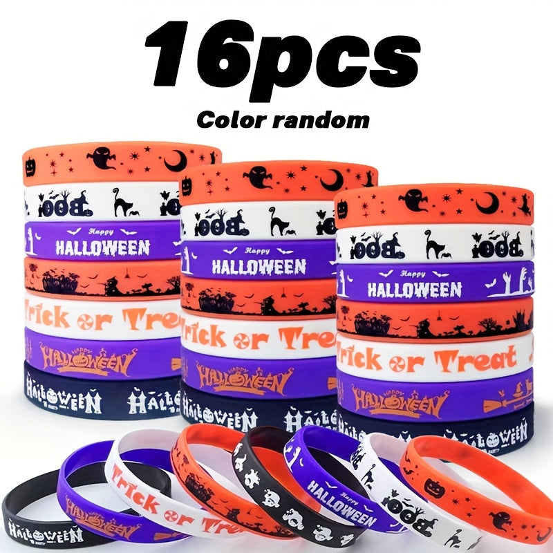 Halloween Party Silicone Bracelets 24pcs Trick Or Treat Team Rewards