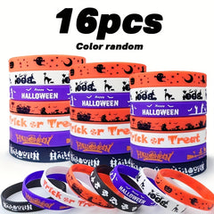 Halloween Party Silicone Bracelets 24pcs Trick Or Treat Team Rewards