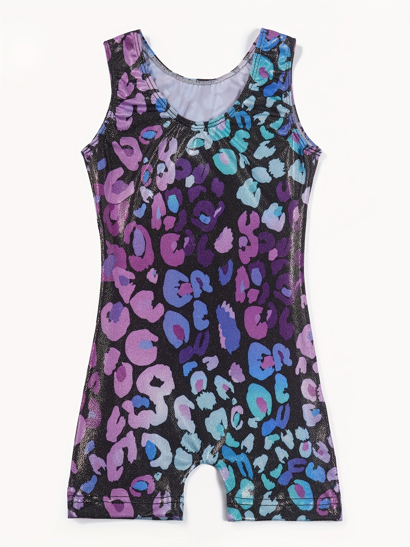 Girl's Unicorn 1 Piece Gymnastics Tights Leotard Crew Neck High Stretch