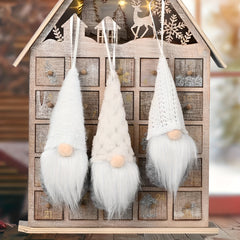 3pcs Christmas Tree Hanging Dwarf Decorations Plush Santa Claus Elf