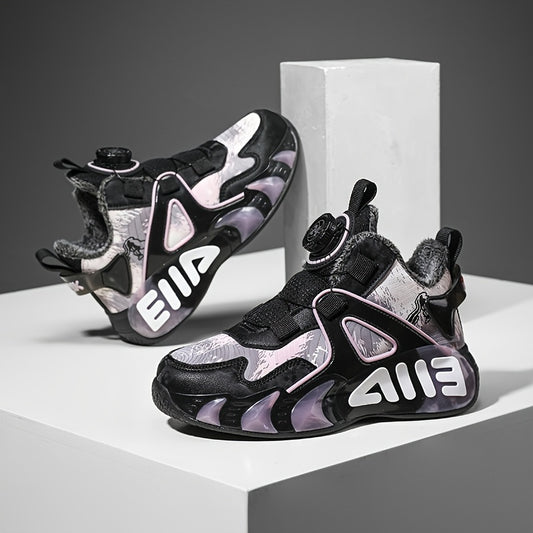 Girl's Block Basketball Shoes Breathable Non Slip Sneakers