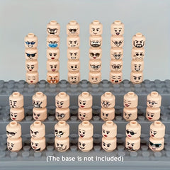 56pcs Emotion Building Block Toys Human Head Block Puzzle