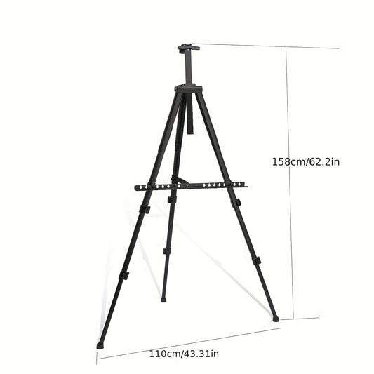 Aluminum Metal Art Easel Artist Tripod Adjustable Height