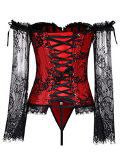Off Shoulder Lace Corset Dress w High Low Skirt Halloween Costume