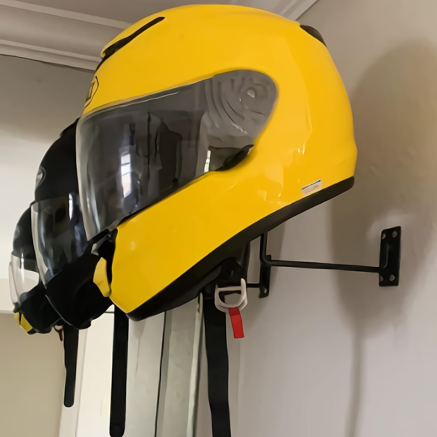 Motorcycle Helmet Holder Wall Mounted Helmet Hanger Multifunctional Helmet Rack