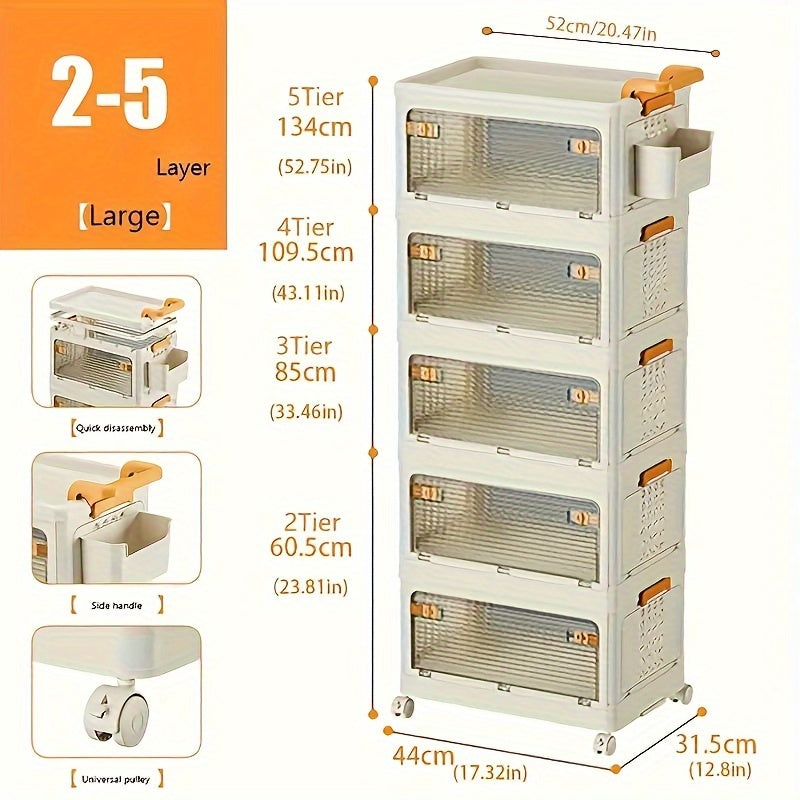 Small Storage Trolley Rack Kitchen Bathroom Mobile Storage Bedroom Bedside