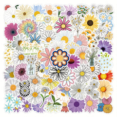 Whimsical Daisy & Wildflower Vinyl Sticker Pack