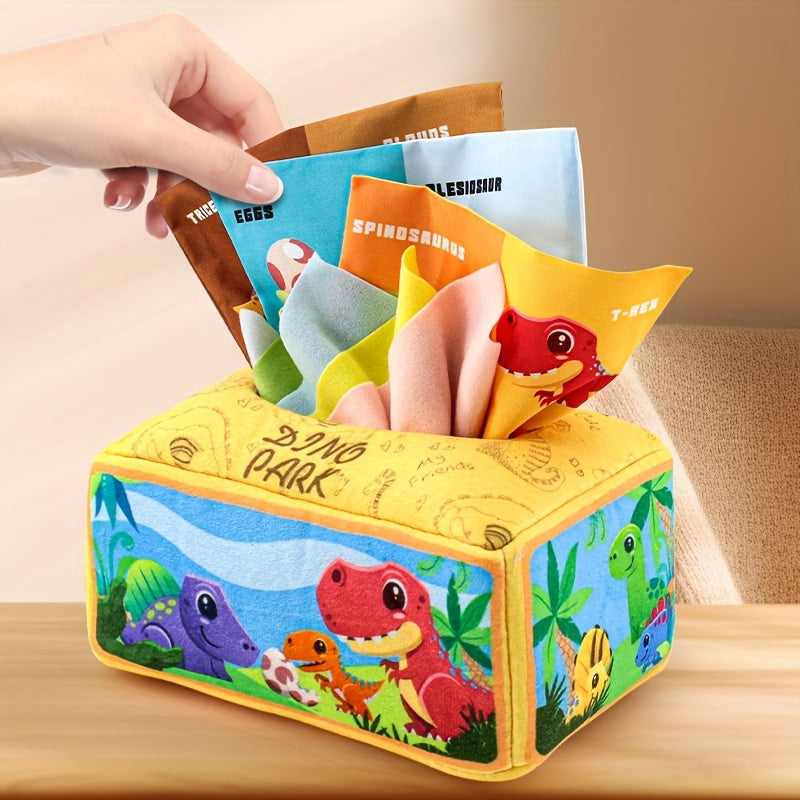 Cartoon Fabric Box Toy Fun Sensory Learning Tissue Box Toy