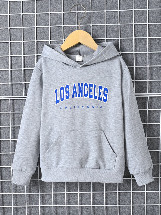 LOS ANGELES Boys Pullover Hooded Sweatshirt Spring Fall Kids Clothing