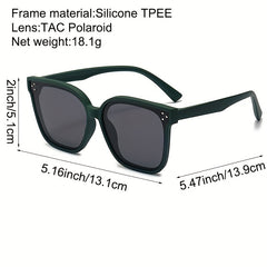 Y2K Silicone Polarized Sunglasses Sun Protection for Beach Party Cycling