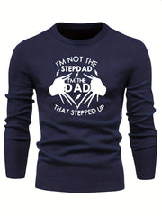 DAD Print Knitted Sweater for Men