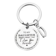 Stainless Steel Jewelry Keychain TO MY SON Inspirational Letters