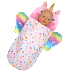 Baby Doll Costume Unicorn Rainbow Sleeping Bag With Eye Mask