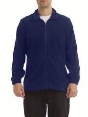 Men's Fleece Jacket Thermal Stretchable Zip Up Winter Coat