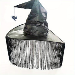 Gothic Tassel Witch Hat Halloween Costume Accessory