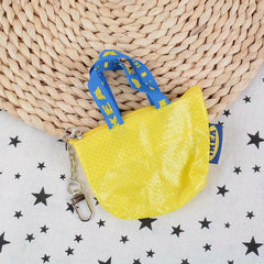 Colorblock Coin Purse Key Storage Bag Earphone Pouch 8cmx8cmx2