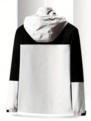 Contrast Block Sport Jacket Windbreaker Men's Casual Coat