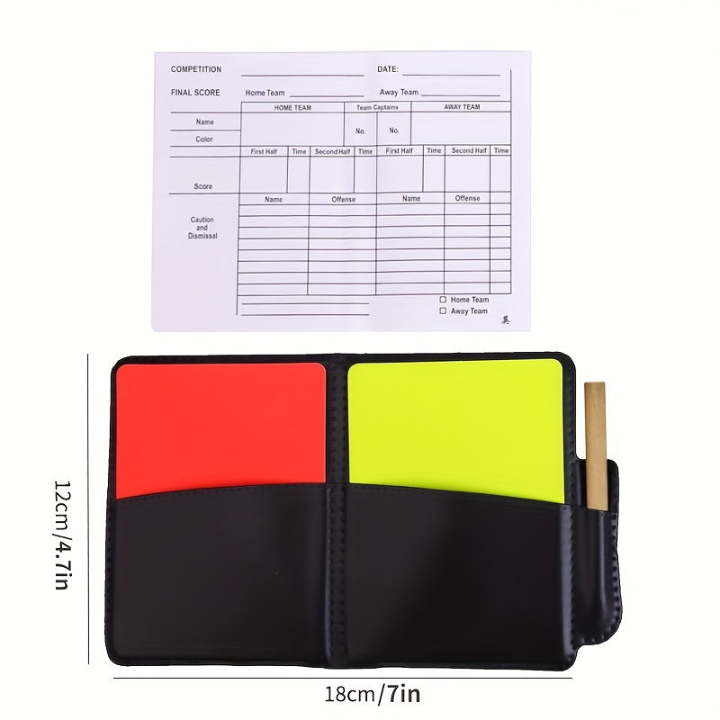 Referee Toolkit Set - Wallet Notebook with Red and Yellow Cards